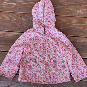 GAP Pink Floral Kids Raincoat